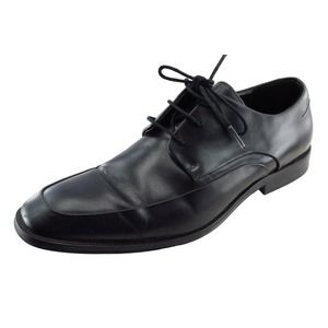 Kenneth Cole Shoes‎ Sz 10.5 M Square Toe Black Derby Oxfords Leather Men